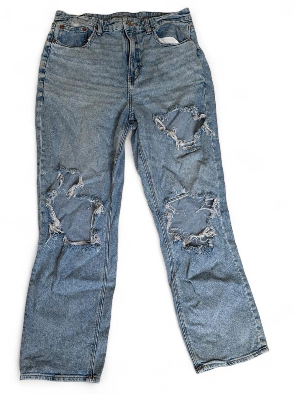 American Eagle Outfitters High Rise Distressed Ripped Jeans Woman’s 12